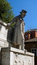 Marble statue of the Roman poet Giuseppe Gioachino Belli