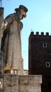 Marble statue of the Roman poet Giuseppe Gioachino Belli