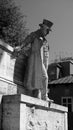 Marble statue of the Roman poet Giuseppe Gioachino Belli