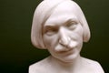 Marble statue of Russian writer Nikolai Gogol