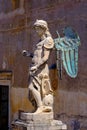 Marble statue of Saint Michael in Castel Sant'Angelo Royalty Free Stock Photo