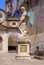 Marble statue of Saint Michael in Castel Sant\'Angelo Royalty Free Stock Photo