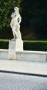Marble statue, walls in Castelfranco Veneto, in Italy Royalty Free Stock Photo