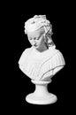 Marble statue woman on a black background Royalty Free Stock Photo