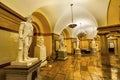 Marble Statues Columns First Floor Reflection US Capitol Crypt Washington DC