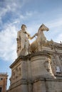 Marble statues of the Dioscuri at the Capitol Royalty Free Stock Photo