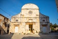 Marble stone architecture at city center with Saint Stephan Church in Stari Grad, Croatia Royalty Free Stock Photo