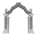 Marble stone baroque entrance gate frame vector Royalty Free Stock Photo