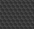 Marble stone black ceramics flooring. Mosaic hexagon blocks. Vector seamless pattern Royalty Free Stock Photo