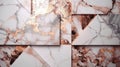 marble stone with rose gold details abstract background