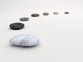 Marble stones path white background Royalty Free Stock Photo