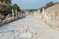 Marble street in ancient Ephesus city.