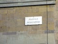 Marble Street Name Sign, Piazzale degli Uffizi, Florence, Italy