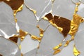 a marble surface with gold foiling on it and a white background with a black and gold design on it