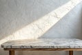 Marble table with white stucco wall Royalty Free Stock Photo