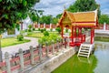 Marble Temple gardens. Wat Benjamabophit, Bangkok. Thailand