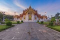 The Marble Temple name Wat Benchamabopit Dusitvanaram in Bangkok, Thailand Royalty Free Stock Photo