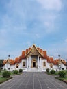 Marble temple under blue sky