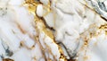 Marble texture background, white abstract alabaster with gold veins, natural pattern illustration