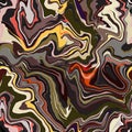 Marble texture seamless pattern. Yellow, grey, black, beige abstract background. Seamless liquid fluid. Ebru style effect. Aqua Royalty Free Stock Photo