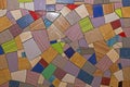 Abstract mosaic made out of different color marble parts