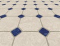 Marble tiled floor tiles