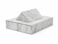 Marble tissue box isolated on white background Royalty Free Stock Photo