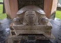 Marble turtle sculpture with stele on back, Thien Mu Pagoda, Hue, Vietnam