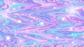 Marble unicorn abstract background. Liquid blue and pink watercolor texture with stars. Vector wavy illustration.