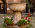 Marble vase of courtyard of Basilica of Santo Stefano of Bologna