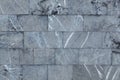 Marble wall blocks. Grey white black natural stone texture background