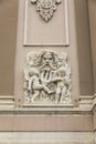 Marble wall sculpture at Opera House in Ho Chi Minh, Vietnam. Royalty Free Stock Photo