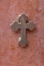 Silver Cross Marble Wall Royalty Free Stock Photo