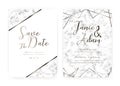 Marble wedding invitation card, Save the date wedding card, Modern card design with marble texture.