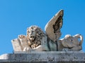 Marble winged lion sculpture Royalty Free Stock Photo