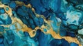 Marbled Azure: Abstract Oceanic Artistry