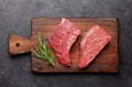 Marbled beef steak. Two fresh raw fillet steaks Royalty Free Stock Photo