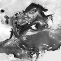 Marbled Black and White Abstract Background. Liquid Marble Illistration. Royalty Free Stock Photo