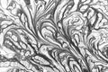 Marbled Black and White Abstract Background. Liquid Marble Illistration