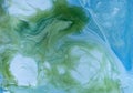 Marbled blue, green and golden abstract background. Liquid marble pattern Royalty Free Stock Photo
