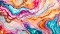 Marbled blue and orange abstract background. Royalty Free Stock Photo