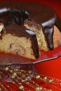 Marbled chocolate cake