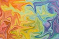 Marbled colorful rainbow abstract background. Liquid marble pattern