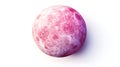 Marbled Pink Planet-Like Sphere On A Clean White Background, Symbolizing Abstract Creativity. Generative AI Royalty Free Stock Photo