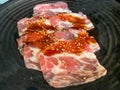 Marbled Sirloin Tip slices for Japanese yakiniku grill