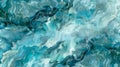 Marbled textures in blues and greens imitating the smoothness of rippling ocean waves.