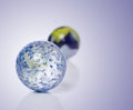 Marbles on Blue Royalty Free Stock Photo