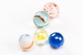 Marbles on white Royalty Free Stock Photo