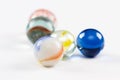 Marbles on white Royalty Free Stock Photo