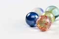 Marbles on white Royalty Free Stock Photo